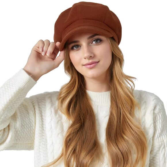 9494 Women Newsboy Hat Octagonal Beret (polyester main image 7